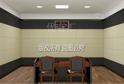 公安局审讯室墙面防撞软包效果图